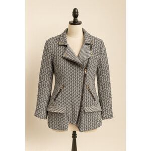 Lucky Lotus by Lucky Brand Moto Knit Jacket 1X